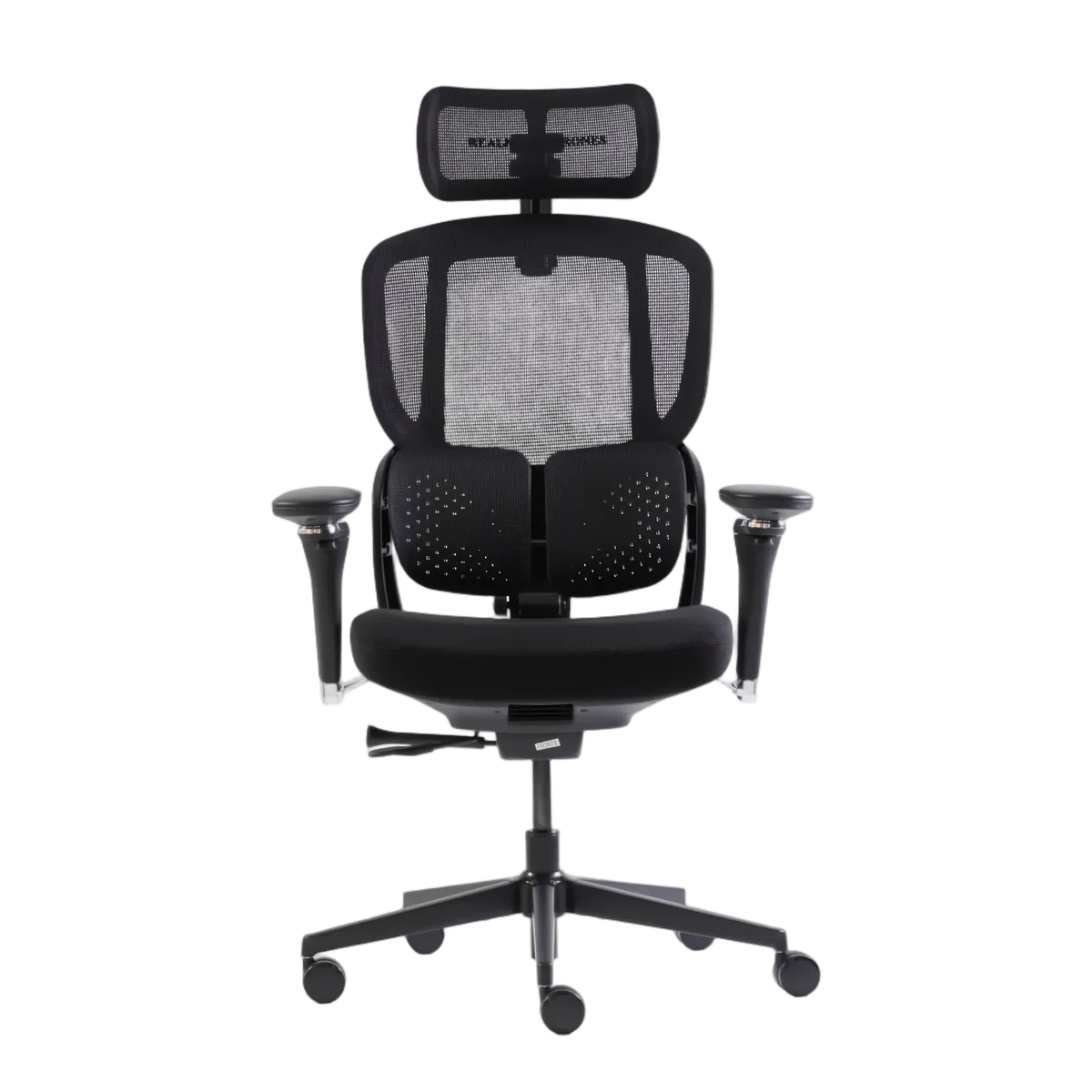 DRAKARA ergonomic chair in black, front view